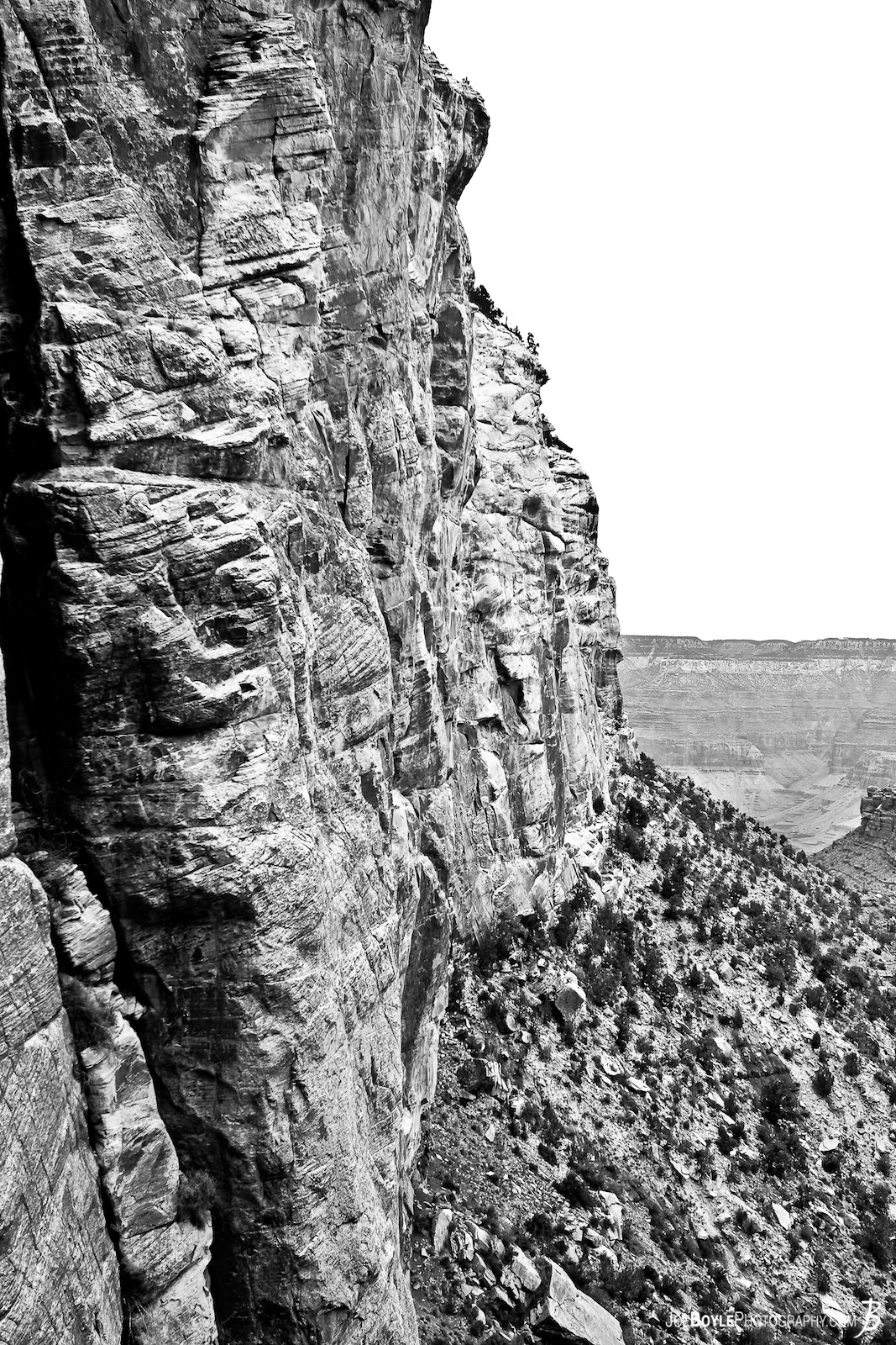  This is an image of one of the steep mountain walls in the Grand Canyon. 