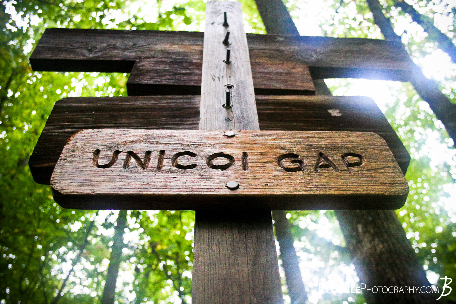  As I was hiking a segment of the Appalachian Trail we ended at Unicoi Gap. It was a hard trek for me as it was one of my first week long backpacking trips so making it to the "finish line" was a welcome sight! 