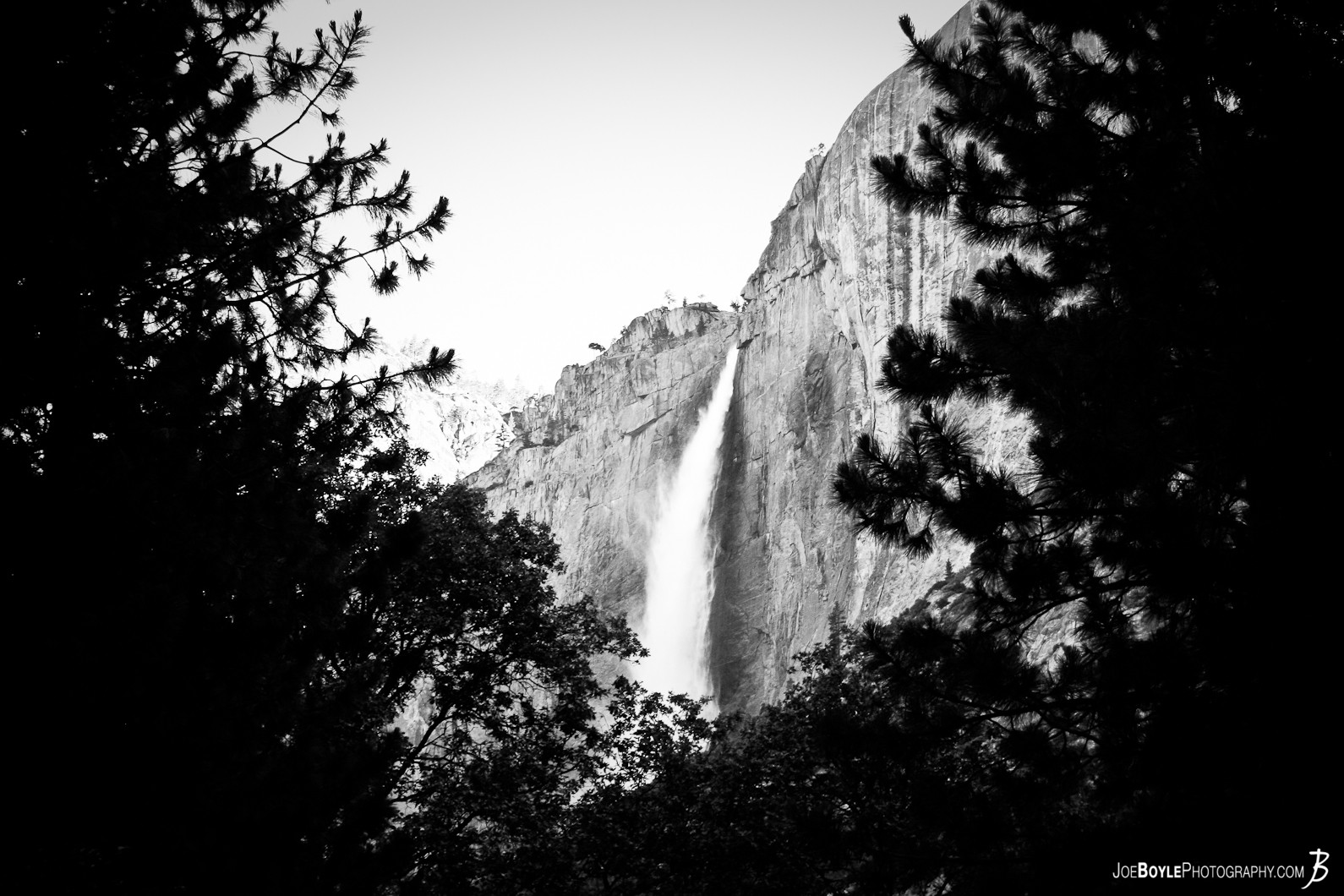  The most famous waterfall in Yosemite National Park. This image was captured near the start of the John Muir Trail at the Happy Isle Nature Center in Yosemite Valley. 