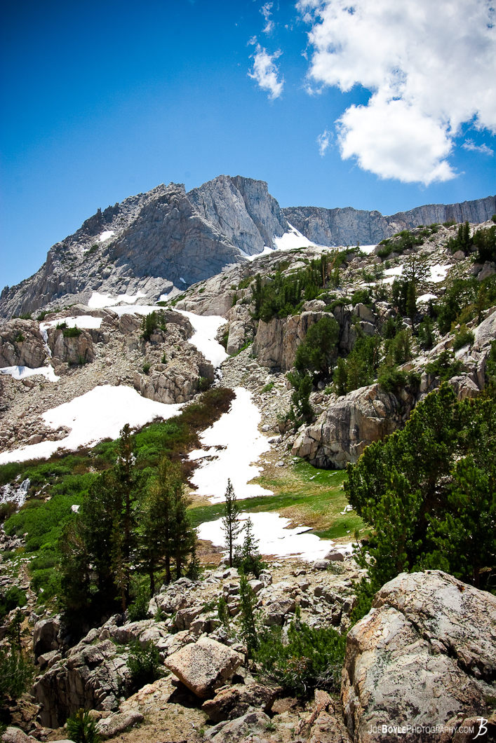  This was one of many trails and views I had of nature while hiking the John Muir Trail. 