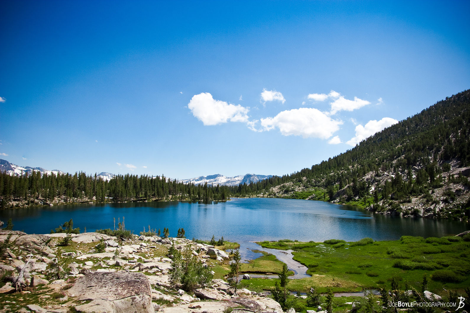  A nice lake that I was able to see while hiking the John Muir Trail. 