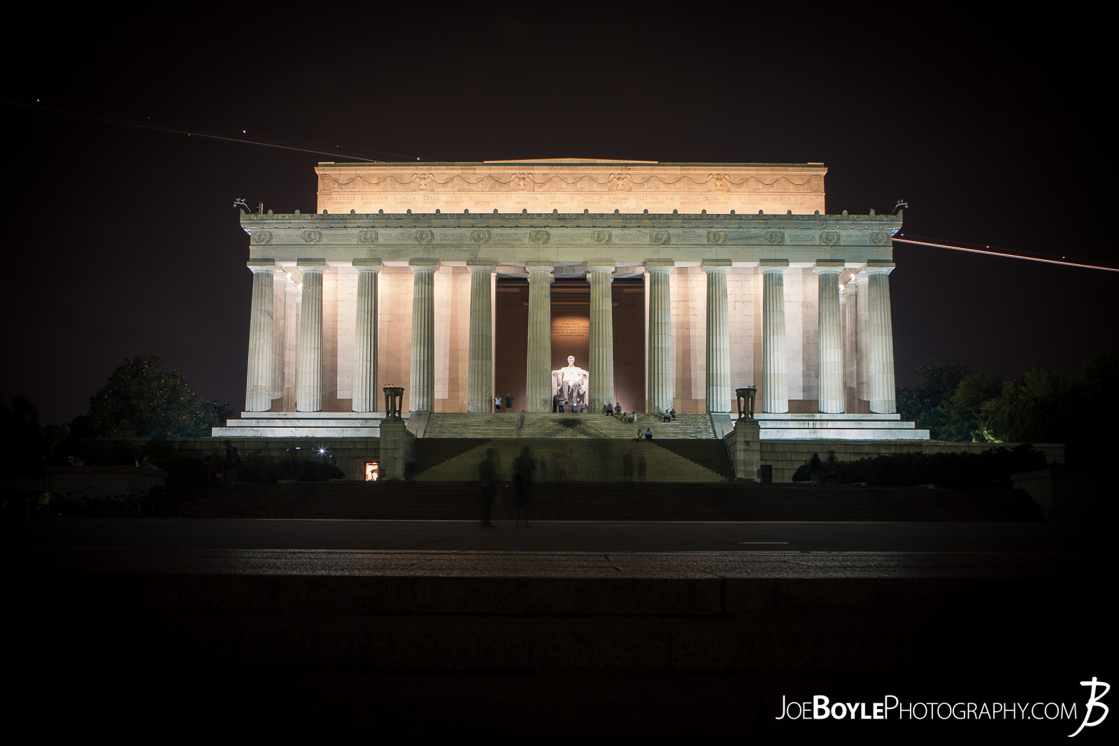  While I was in Washington, DC I was able to take some great night images of a few of the iconic landmarks that make up this city! Here is an image of the Lincoln Memorial! I was able to capture it as a plane was flying behind it! 