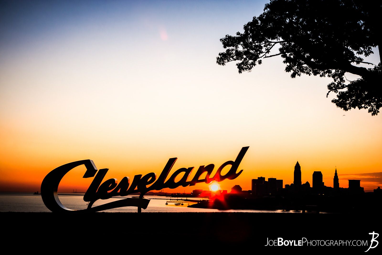  This photo is of the newly installed sign at Edgewater Park (The Upper Portion), right at sunrise! This sign was installed shortly after the Cleveland Cavs won the championship! 