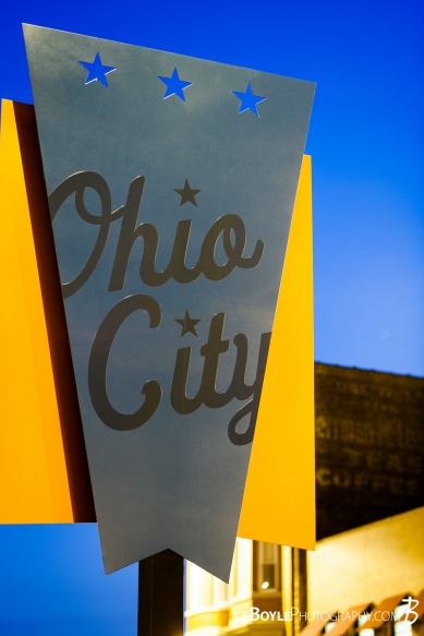 A very cool and artsy sign showcasing one of Cleveland\\\'s most popular and growing areas, Ohio City! Full of great food, restaurants and artsy shops, Ohio City has something to offer to everyone!