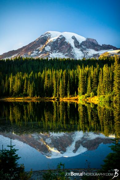 On our way to the Paradise River Campground we were able to see the sunset on Mount Rainier at Reflection Lakes!