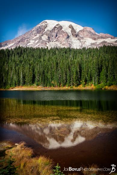 On our way out of the Paradise River Campground and en route to the Longmire Trailhead we were able to see the sunrise on Mount Rainier at Reflection Lakes!