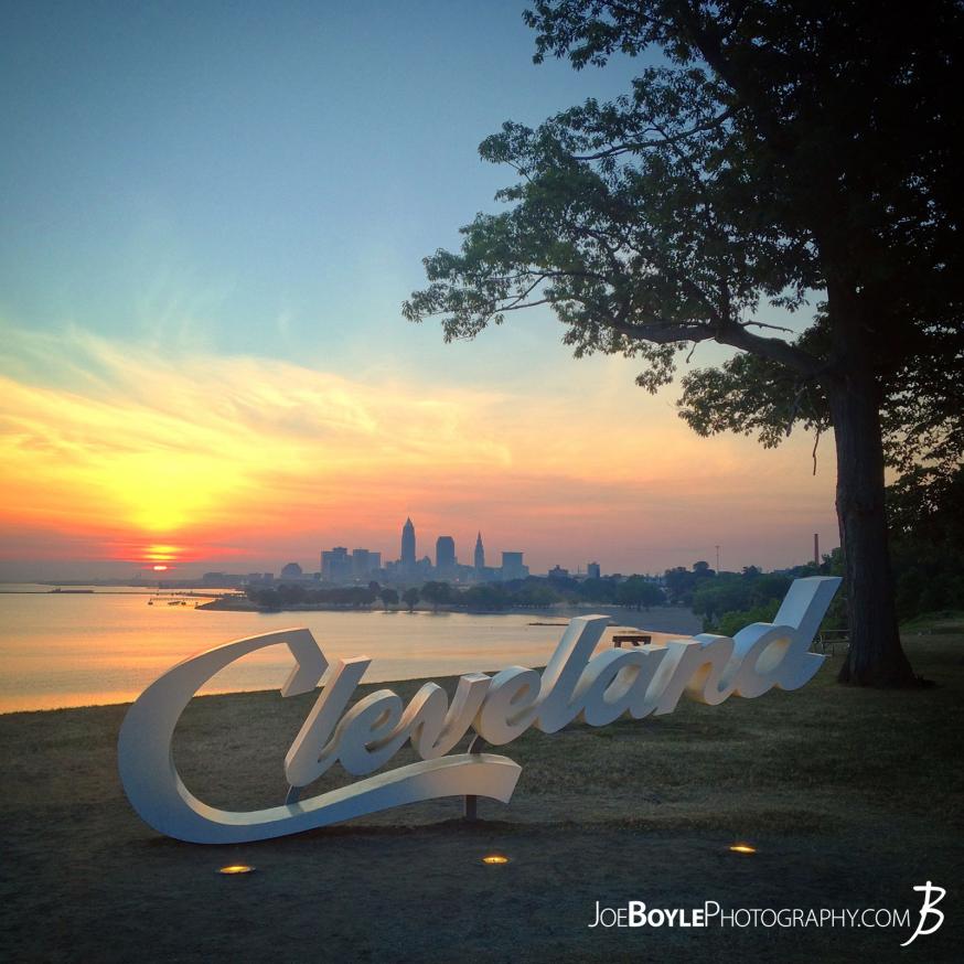 This photo is of the newly installed sign at Edgewater Park (The Upper Portion). It was installed shortly after the Cleveland Cavs won the championship!