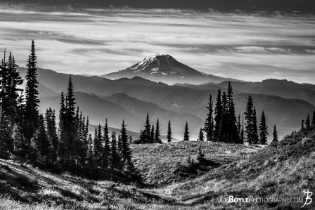 mount-adams-from-the-wonderland-trail-after-panhandle-gap-iii-black-white