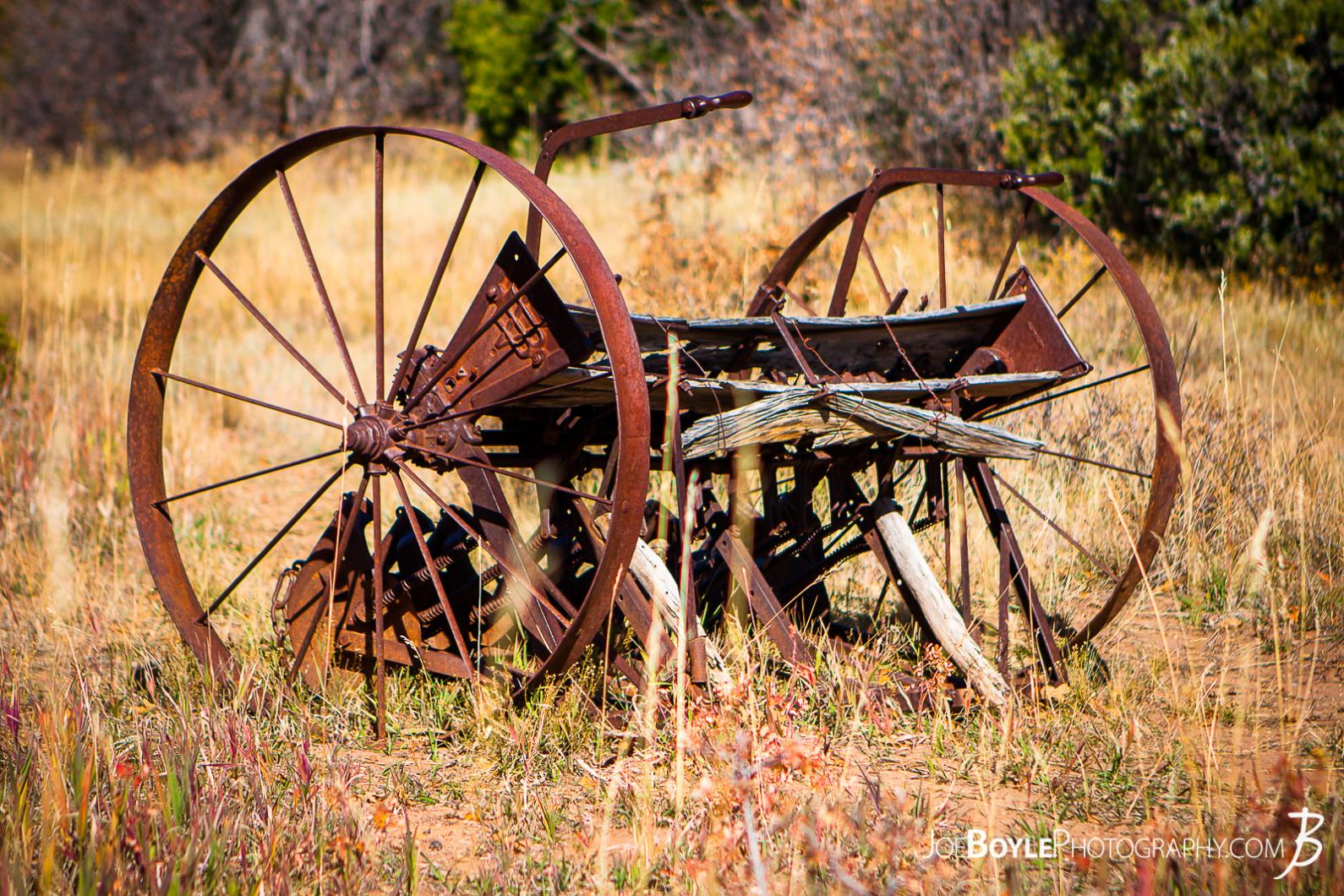 This is a photo of abandoned farming equipment on the West Rim Trail in Zion National Park. This was near or on our way to the Lava Point Overlook.